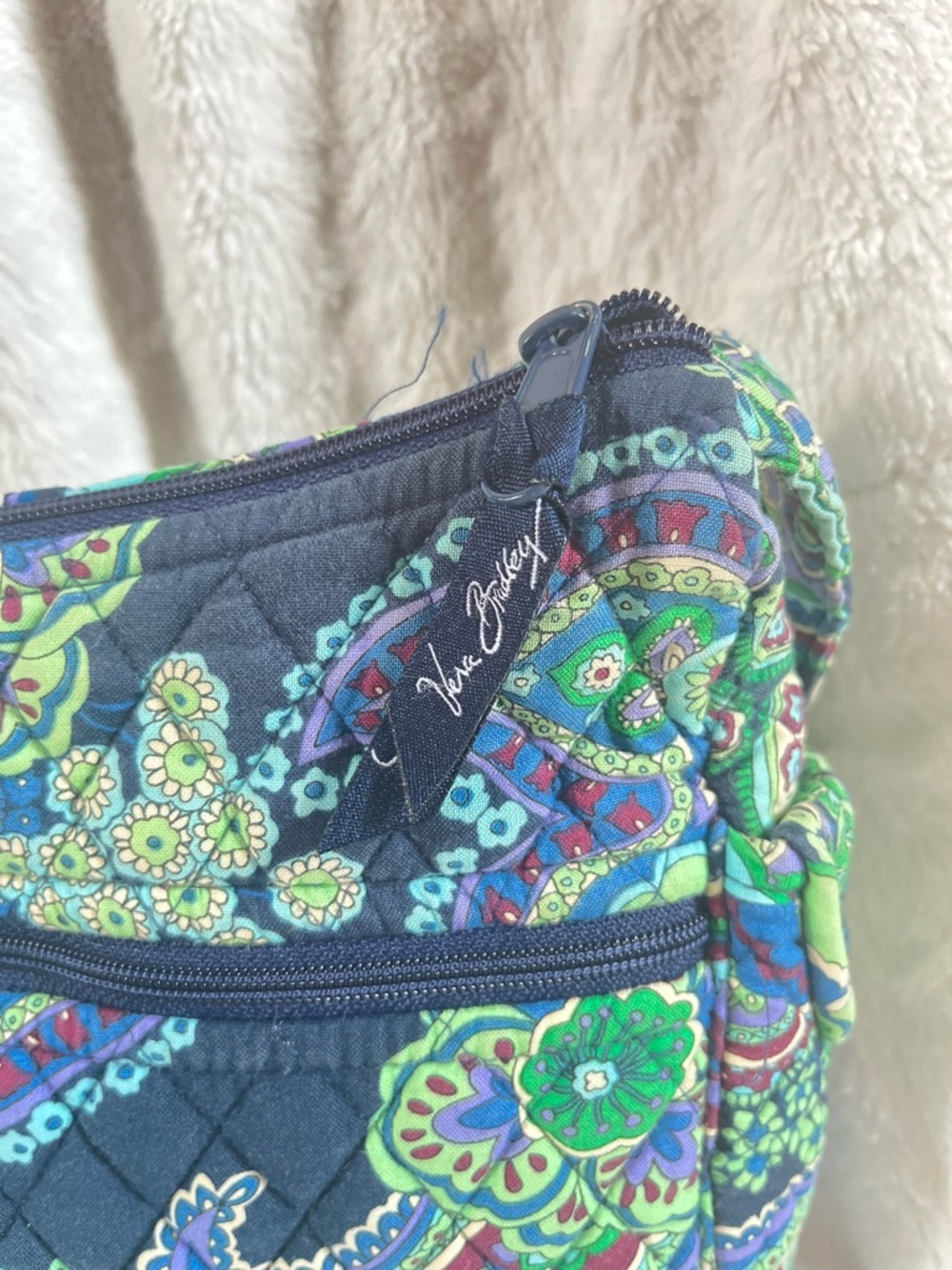 NWOT 2000's Vera Bradley Floral Crossbody Bag in Green and Blue - Picture 3 of 8